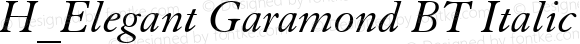 H_Elegant Garamond BT Italic 1997.01.28