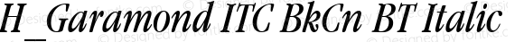 H_Garamond ITC BkCn BT Italic