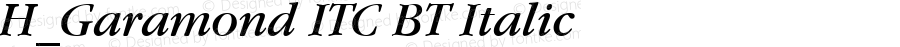 H_Garamond ITC BT Italic