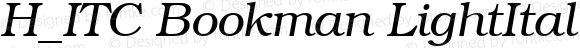 H_ITC Bookman LightItalic