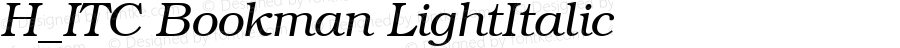 H_ITC Bookman LightItalic