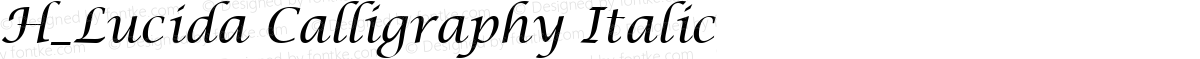 H_Lucida Calligraphy Italic