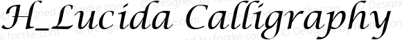 H_Lucida Calligraphy Italic
