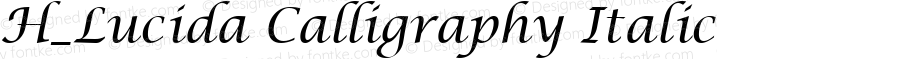 H_Lucida Calligraphy Italic