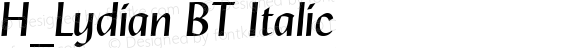 H_Lydian BT Italic