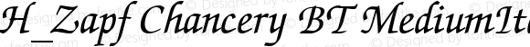 H_Zapf Chancery BT MediumItalic