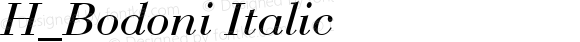 H_Bodoni Italic