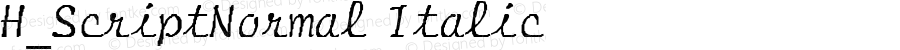 H_ScriptNormal Italic