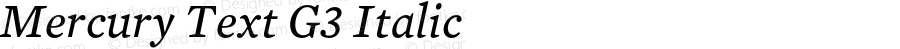 Mercury Text G3 Italic