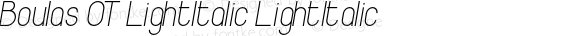 Boulas OT LightItalic LightItalic