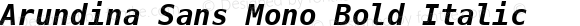 Arundina Sans Mono Bold Italic