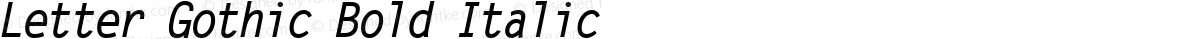 Letter Gothic Bold Italic
