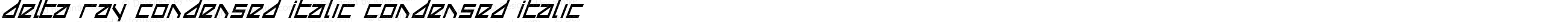 Delta Ray Condensed Italic