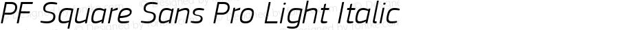 PFSquareSansPro-LightItalic