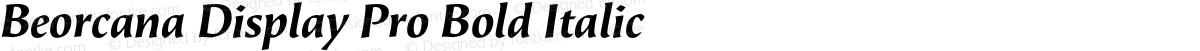 Beorcana Display Pro Bold Italic