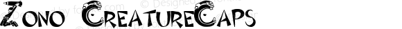 Zono CreatureCaps Macromedia Fontographer 4.1.4 11/6/00