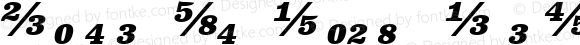 Clarendon Text Fractions Bold Italic 1.0 July 2007