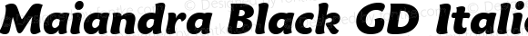 Maiandra Black GD Italic