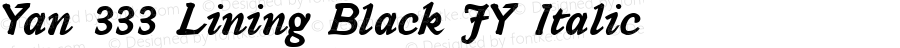 Yan 333 Lining Black JY Italic