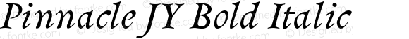 Pinnacle JY Bold Italic