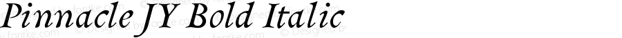 Pinnacle JY Bold Italic