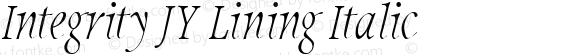 Integrity JY Lining Italic