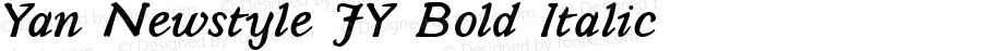 Yan Newstyle JY Bold Italic