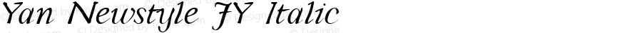 Yan Newstyle JY Italic