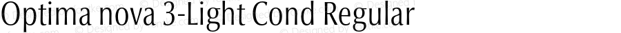 Optima nova 3-Light Cond Regular Version 1.1 | Hermann Zapf & Akira Kobayashi, LinoType 2003 | Homemade OpenType version 2.0