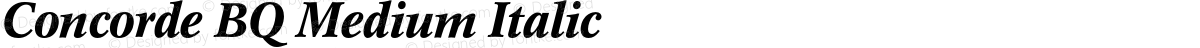 Concorde BQ Medium Italic