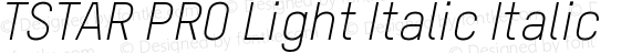 TSTAR PRO Light Italic