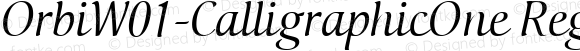 OrbiW01-CalligraphicOne Regular Version 1.1