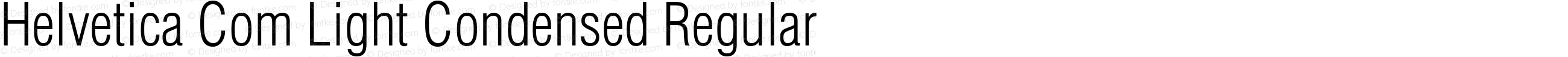 Helvetica Com Light Condensed Regular