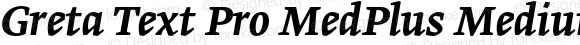Greta Text Pro MedPlus Medium Italic (+)