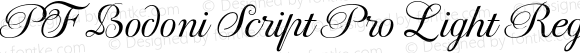 PF Bodoni Script Pro Light Regular