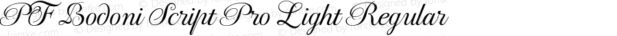 PF Bodoni Script Pro Light Regular