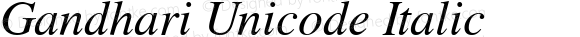 Gandhari Unicode Italic