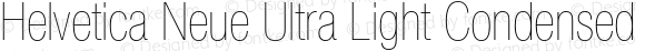 Helvetica Neue Ultra Light Condensed
