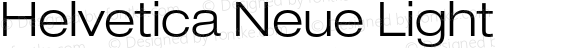 Helvetica Neue Light