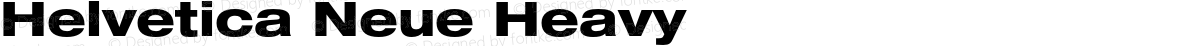 Helvetica Neue Heavy