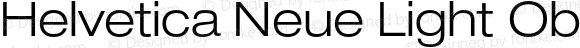 Helvetica Neue Light Oblique