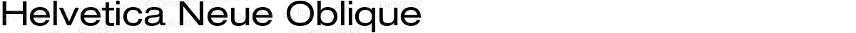 Helvetica Neue Oblique