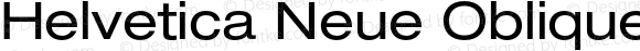Helvetica Neue Oblique