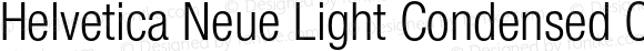 Helvetica Neue Light Condensed Oblique