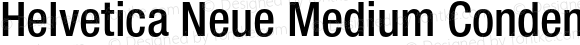 Helvetica Neue Medium Condensed Oblique