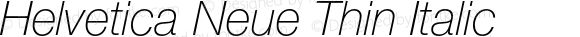 Helvetica Neue Thin Italic