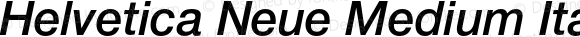 Helvetica Neue Medium Italic