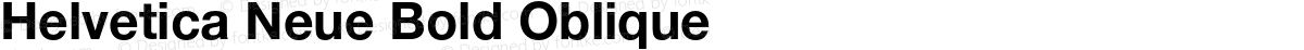 Helvetica Neue Bold Oblique
