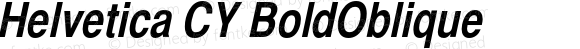 Helvetica CY BoldOblique