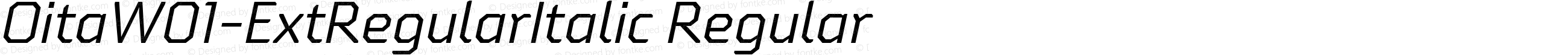 OitaW01-ExtRegularItalic Regular